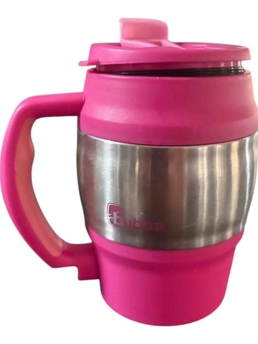 Bubba Classic 20 oz Insulated Desk Beach Mug Hot Cold Pink w/ Lid Handle